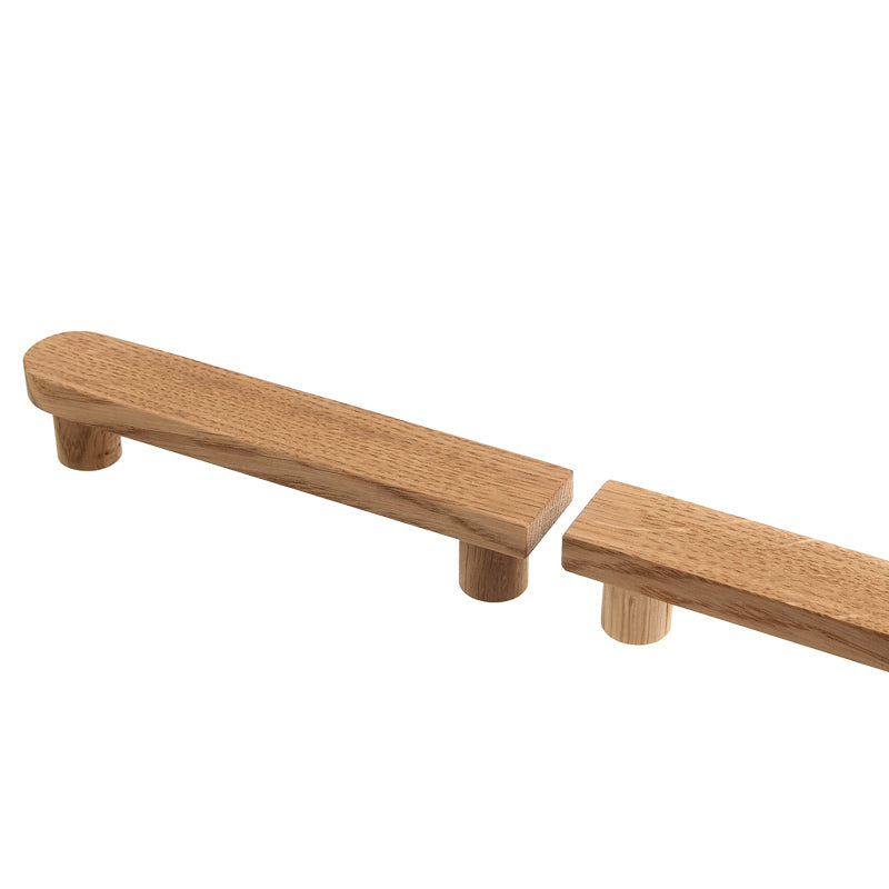 Basic Handle Wooden furniture handles BASIC HALF-ROUND - natural oak - Furniture ...